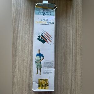 NWT Chefs Basics Select 7 Piece Barbecue Apron and Utensil Kit